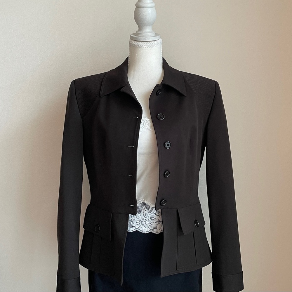 Vertigo Paris Blazer Structured Fitted Button Dow… - image 2